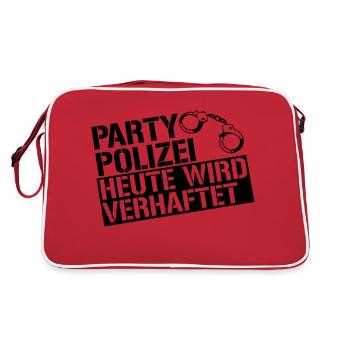 Party police today arrested - Retro Bag - red/white - Back
