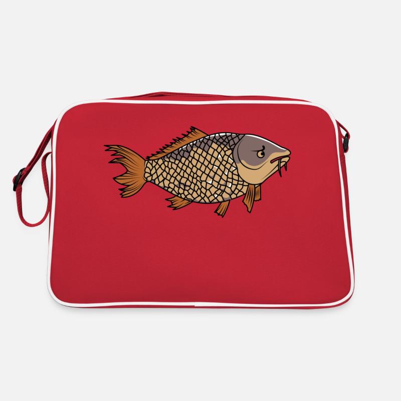 Grantiger Karpfen / Grumpy Carp Retro Tasche