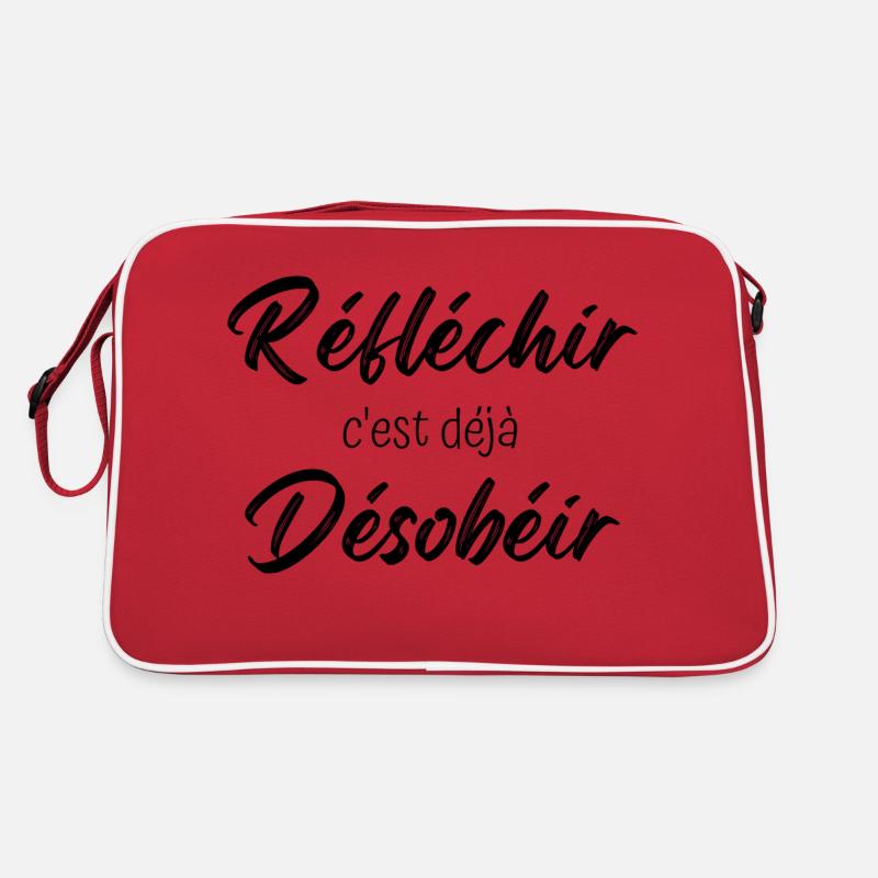 réfléchir c'est déjà désobéir Sac Retro