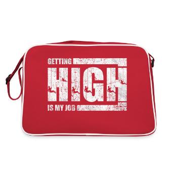 Getting High Is My Job - Retro Bag - red/white - Back