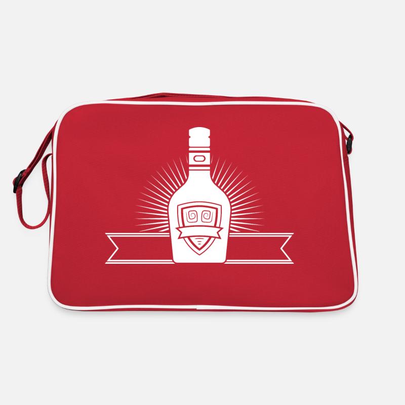 Beer Wine Whiskey Schnapps Alcohol Retro Bag