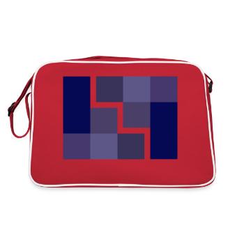 Geometric - Retro Bag - red/white - Back