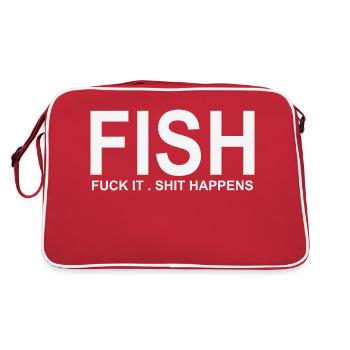 FISCH - Retro Tasche - Rot/Weiß - Hinten
