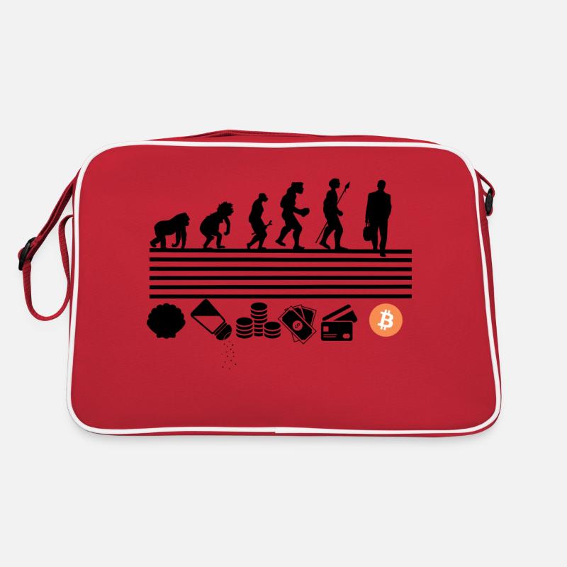 Bitcoin-Entwicklung - Retro Tasche - Rot/Weiß