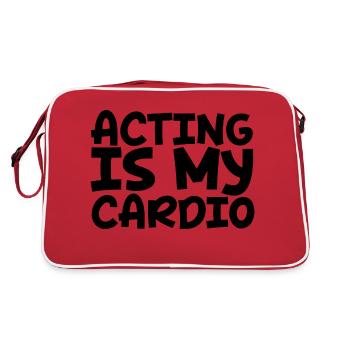 Acting Is My Cardio - Retro Bag - red/white - Back