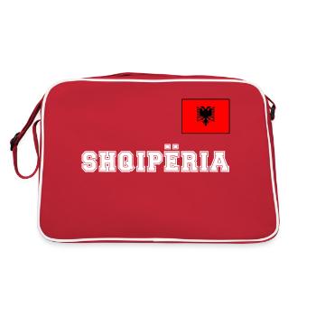 Look maillot de l’Albanie – Shqipëria avec drapeau - Sac Retro - rouge/blanc - Dos