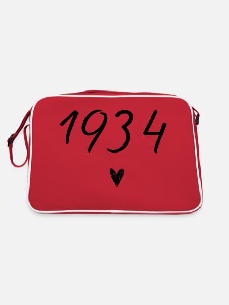 1934 coeur anniversaire - Sac Retro - rouge/blanc - Dos