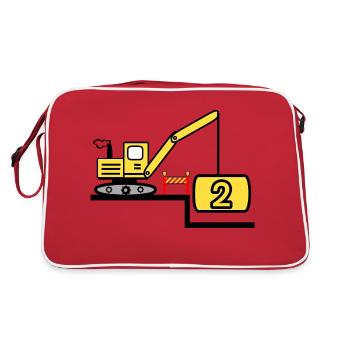 Excavatrice - Sac Retro - rouge/blanc - Dos