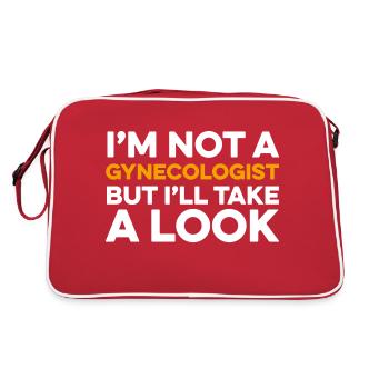 I’m Not a Gynecologist - Retro Bag - red/white - Back