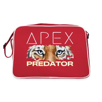 Roaring Apex Predator - Tiger Face Tee - Retro Bag - red/white - Back