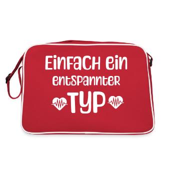 Entspannter Typ - Retro Tasche - Rot/Weiß - Hinten