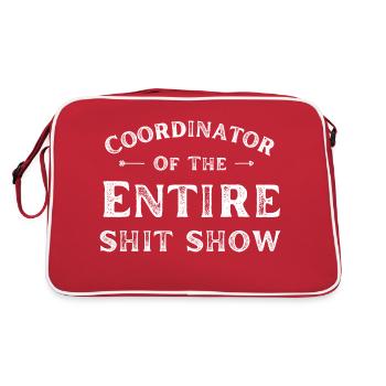 Coordinatrice de l’ensemble du spectacle de merde - Sac Retro - rouge/blanc - Dos
