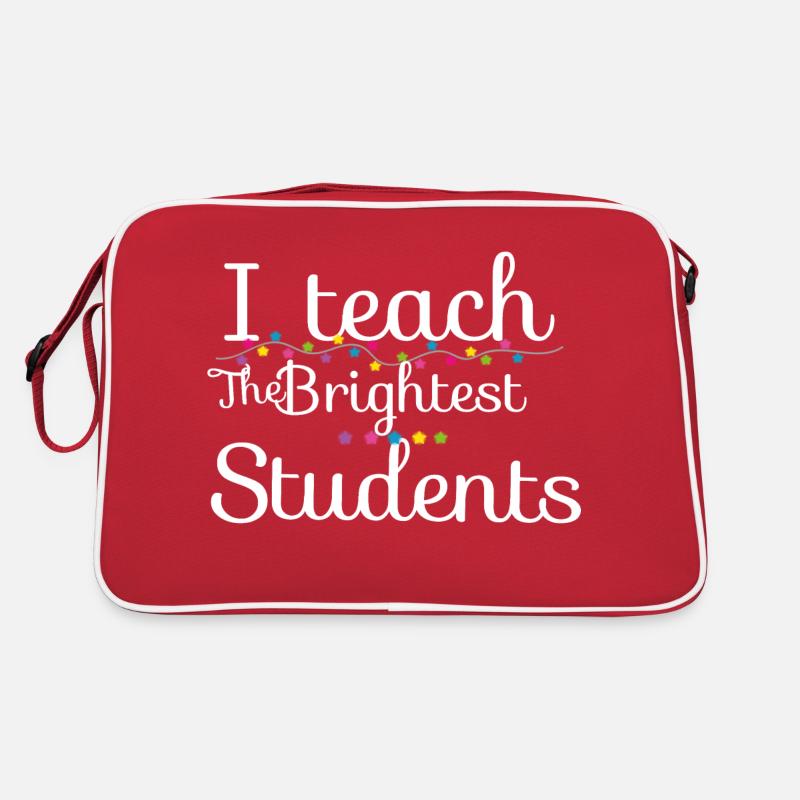 I teach the brightest students - Sac Retro - rouge/blanc