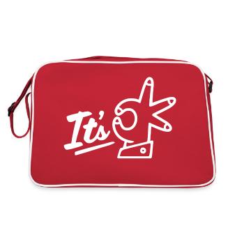its ok quotes positive quote cute love positivity - Retro Bag - red/white - Back