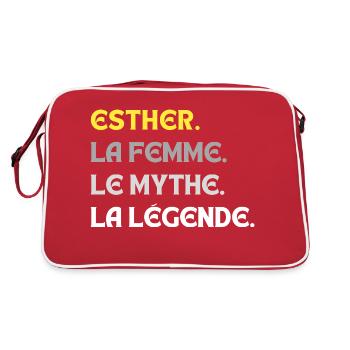 ESTHER LA FEMME LE MYTHE - Sac Retro - rouge/blanc - Dos