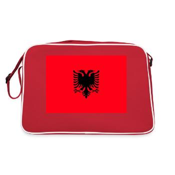Albanie - drapeau - Sac Retro - rouge/blanc - Dos