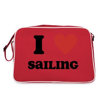 J’aime la voile - Sac Retro - rouge/blanc - Dos