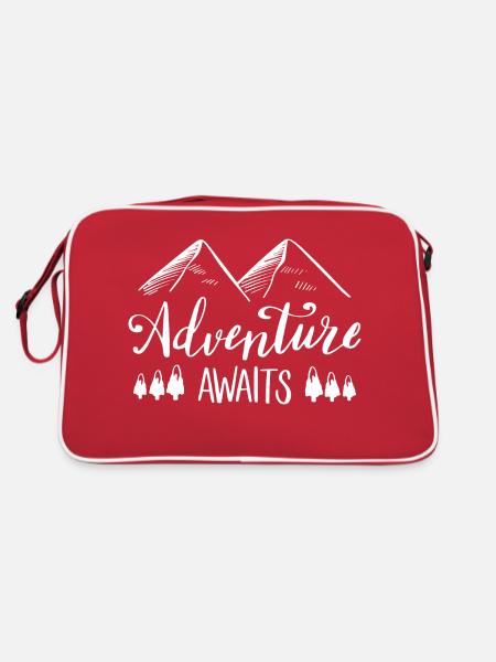 Adventure Awaits - Sac Retro - rouge/blanc - Dos