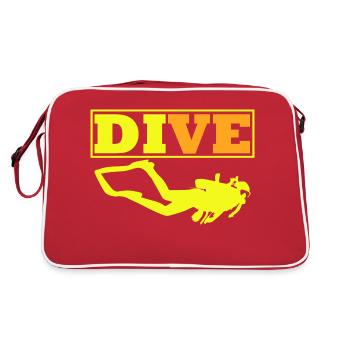Diving Dive plonger - Sac Retro - rouge/blanc - Dos