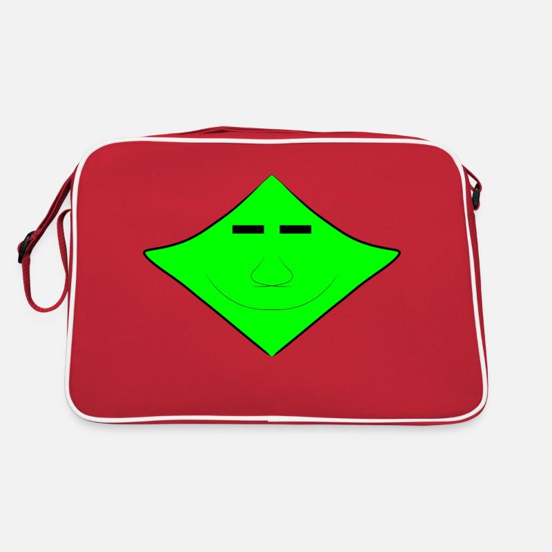 Cute alien face - Retro Bag - red/white