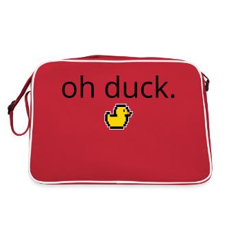 Tee-shirt marrant « Oh duck » - Sac Retro - rouge/blanc - Dos