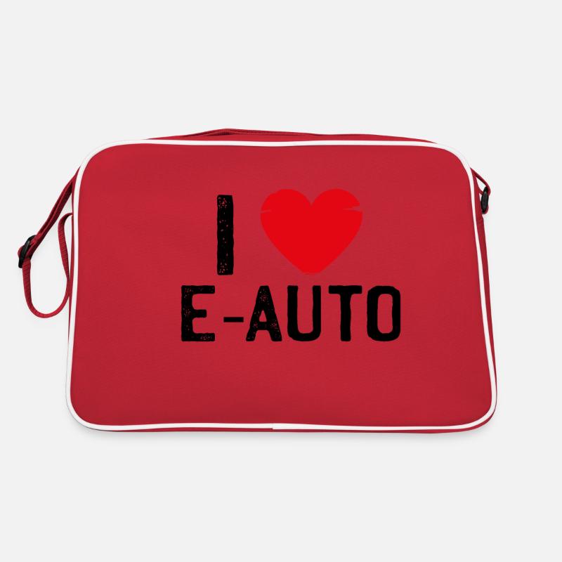E Auto Elektro Auto E-Auto elektrisch e car Retro Tasche