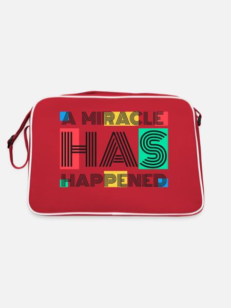 Un miracle s’est produit - Sac Retro - rouge/blanc - Dos
