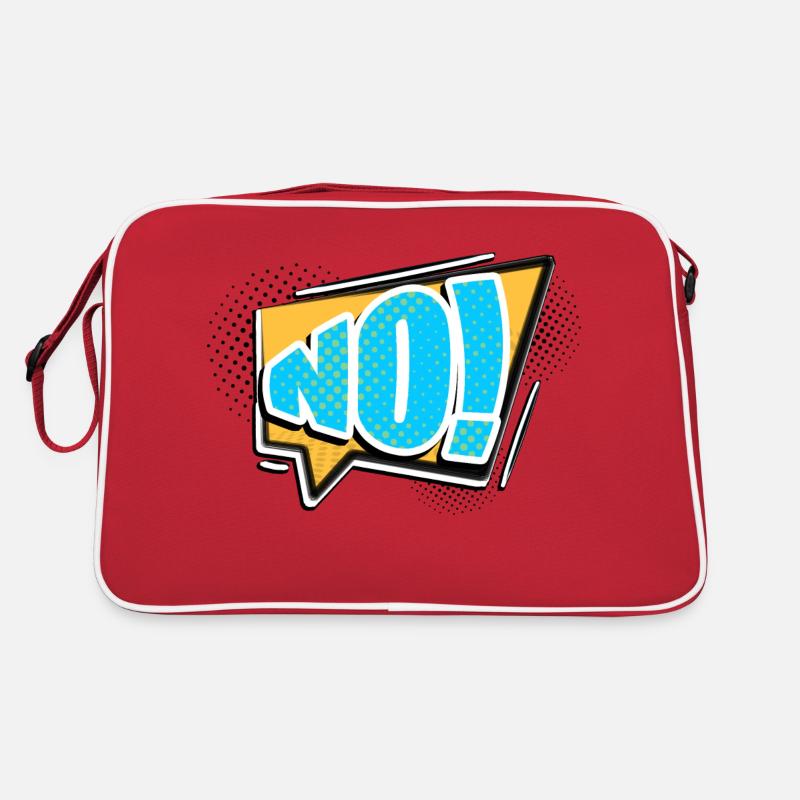 Nein! Comic Style Bubble Graffiti Schriftzug Retro Tasche