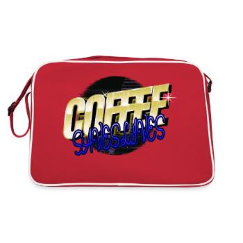 mug gift idea funny cool happy office morning - Retro Tasche - Rot/Weiß - Hinten