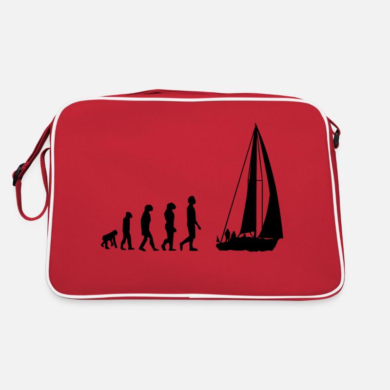 Evolution des Segelns Retro Tasche