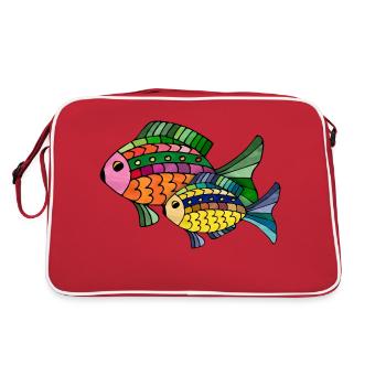 Poissons - Sac Retro - rouge/blanc - Dos