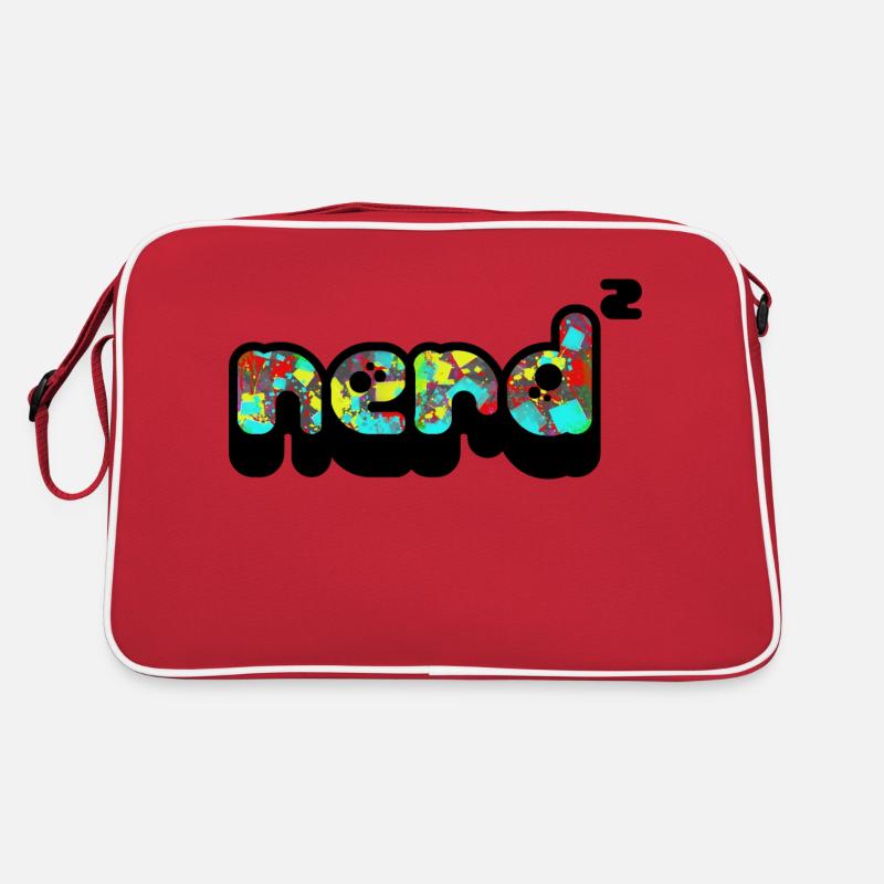 Nerd - Retro Tasche - Rot/Weiß