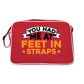 You Had Me At Feet In Straps 7 - Retro Bag - red/white - Back