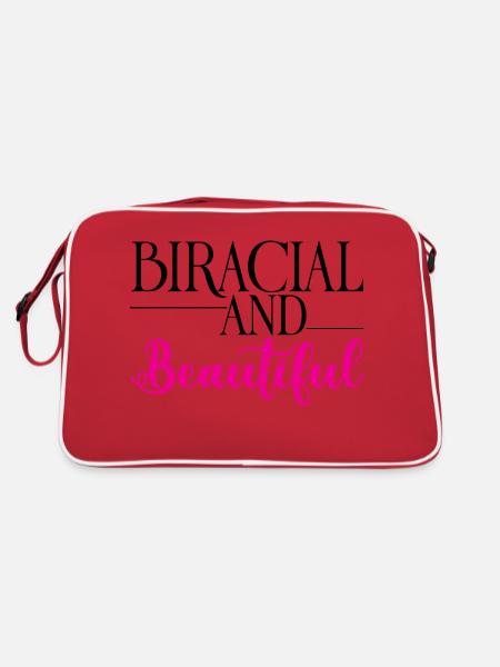 Biracial And Beautiful 2 - Retro Bag - red/white - Back