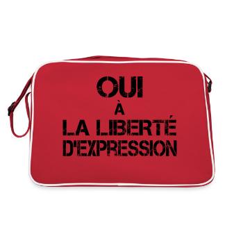 Oui a la liberté d'expression - Sac Retro - rouge/blanc - Dos