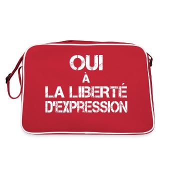 Oui a la liberté d'expression - Sac Retro - rouge/blanc - Dos