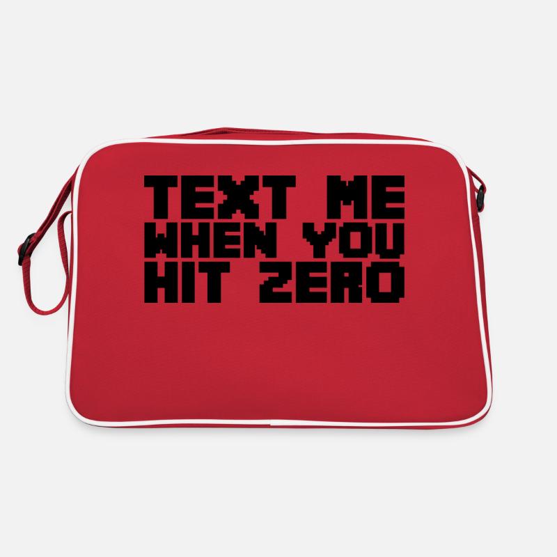 Text Me When You Hit Zero Retro Bag