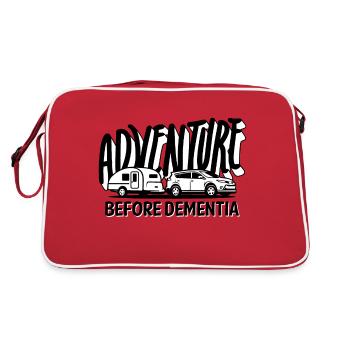 Abenteuer vor der Demenz - Retro Tasche - Rot/Weiß - Hinten