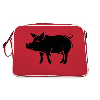 Truie cochonne - Sac Retro - rouge/blanc - Dos