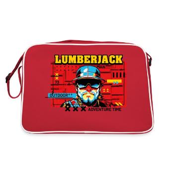 Lumberjack man - Retro Bag - red/white - Back