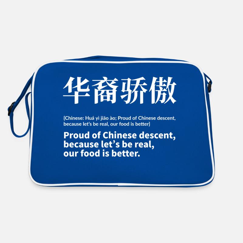 Chinesisch Spruch Essen Retro Tasche