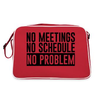 Aucune réunion Aucun horaire Aucun problème 2 - Sac Retro - rouge/blanc - Dos