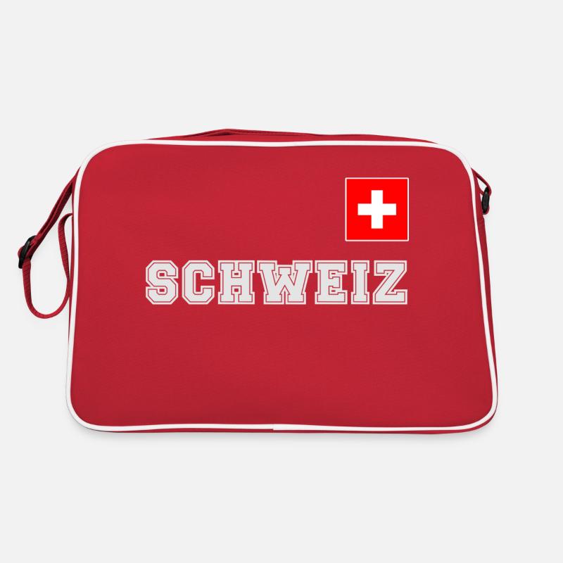 Look maillot de la Suisse - avec drapeau sur la poitrine Sac Retro