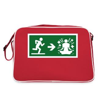exit to meditate - Retro Bag - red/white - Back