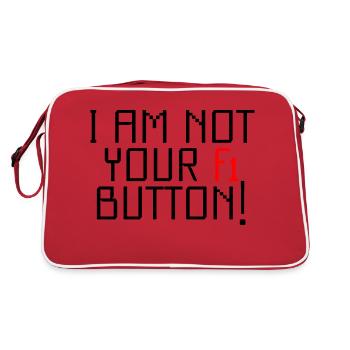 I Am Not Your F1 Button - Retro Bag - red/white - Back
