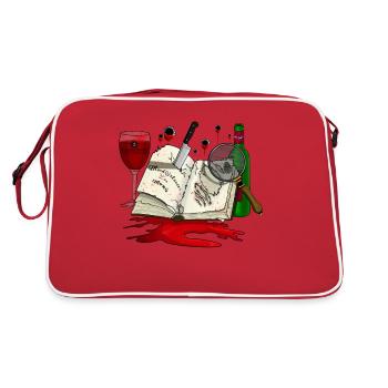 Mord(s)Stories zum menü - Retro Tasche - Rot/Weiß - Hinten