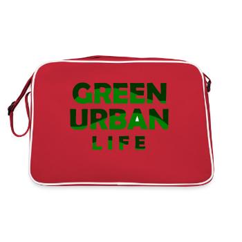 Vie urbaine verte - Sauvez la planète - Protection de l’environnement - Sac Retro - rouge/blanc - Dos