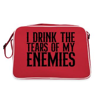 I Drink The Tears Of My Enemies - Retro Tasche - Rot/Weiß - Hinten