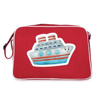 Boot - Retro Tasche - Rot/Weiß - Hinten