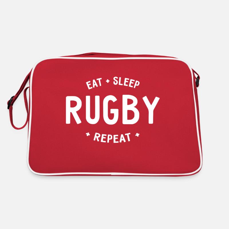 Manger dormir rugby répéter Sac Retro